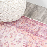 Alacati Ogee Medallion Washable Area Rug