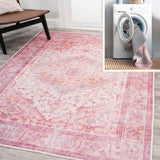 Alacati Ogee Medallion Washable Area Rug