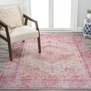 Alacati Ogee Medallion Washable Area Rug