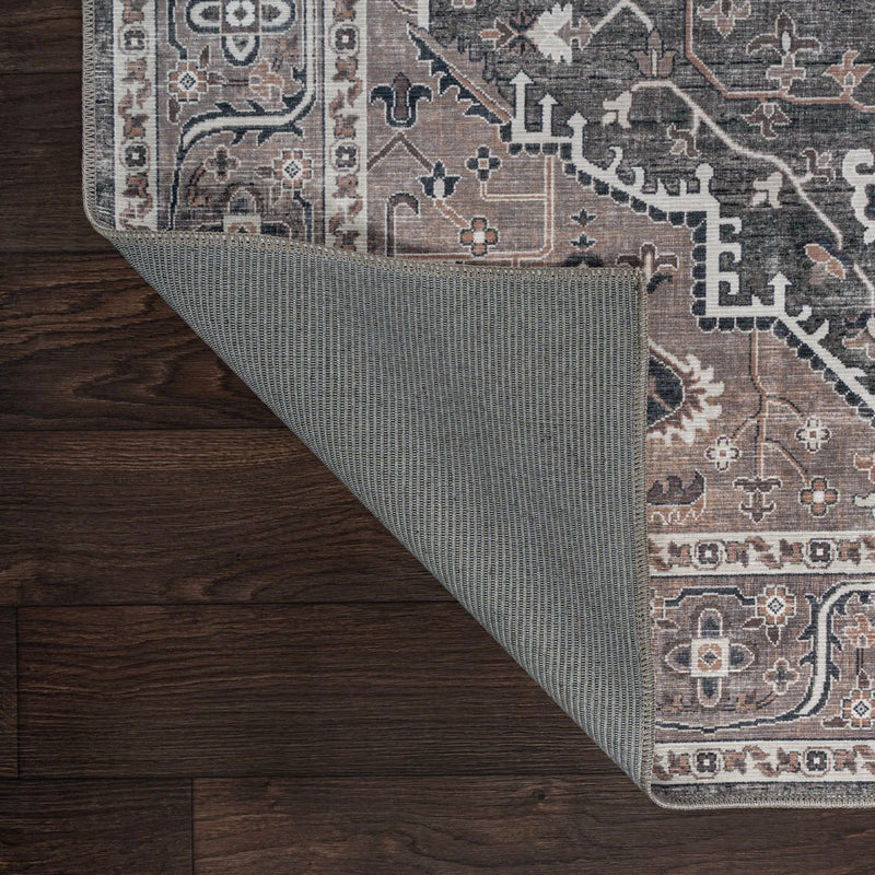 Alacati Ogee Medallion Washable Area Rug