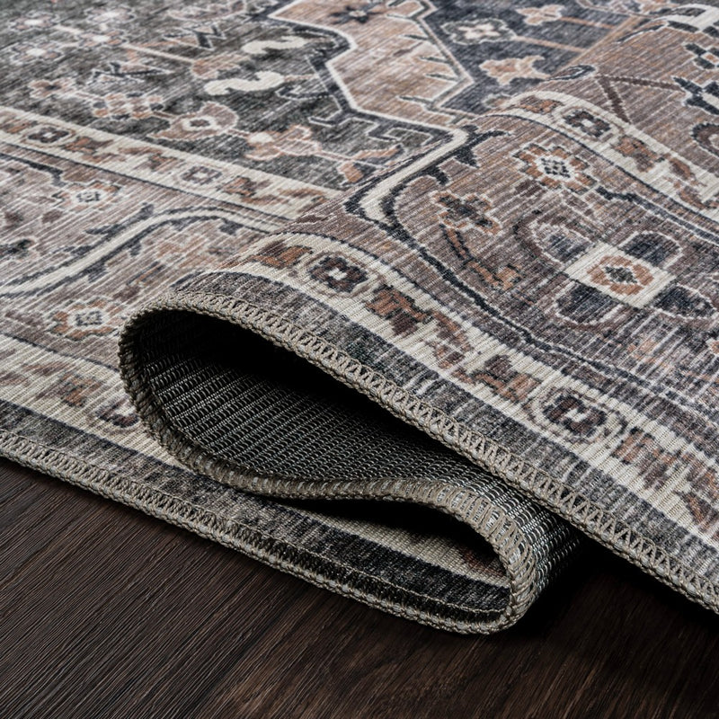 Alacati Ogee Medallion Washable Area Rug