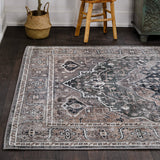 Alacati Ogee Medallion Washable Area Rug