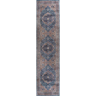 Alacati Ogee Medallion Washable Area Rug