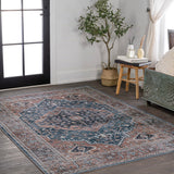 Alacati Ogee Medallion Washable Area Rug