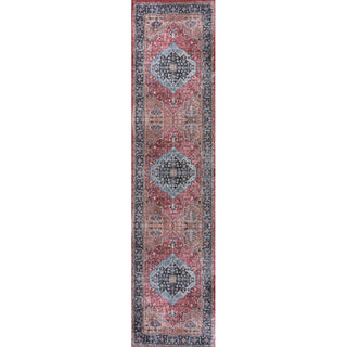 Alacati Ogee Medallion Washable Area Rug