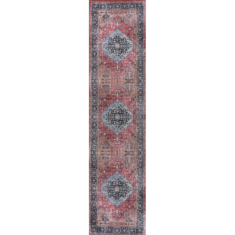 Alacati Ogee Medallion Washable Area Rug