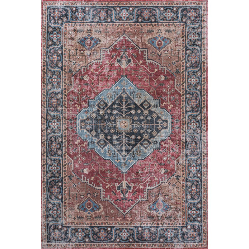 Alacati Ogee Medallion Washable Area Rug