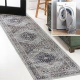 Alacati Ogee Medallion Washable Area Rug