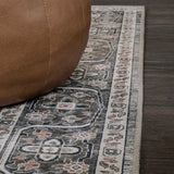Alacati Ogee Medallion Washable Area Rug