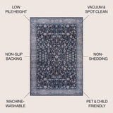 Kemer All-over Persian Washable Area Rug