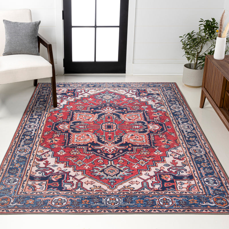 Cirali Ornate Large Medallion Washable Area Rug