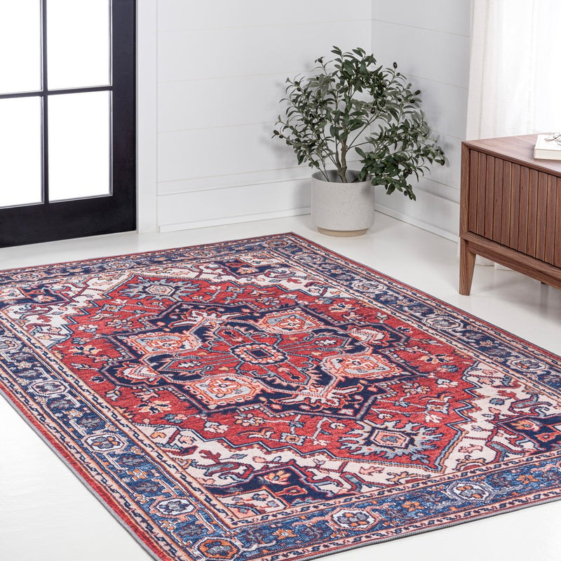 Cirali Ornate Large Medallion Washable Area Rug