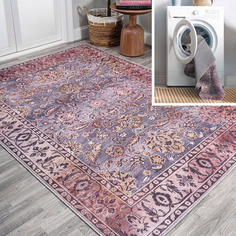 Victoria Ornate Persian All-over Washable Area Rug