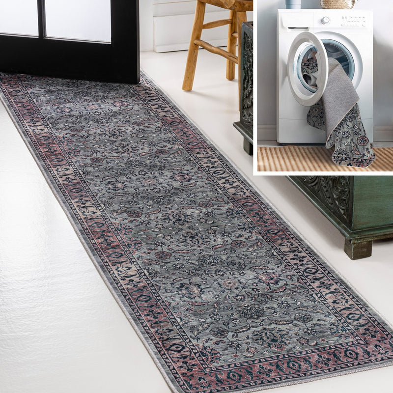 Victoria Ornate Persian All-over Washable Area Rug