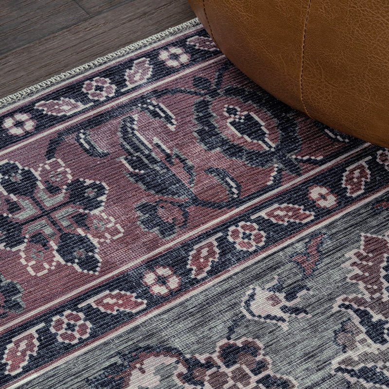 Victoria Ornate Persian All-over Washable Area Rug