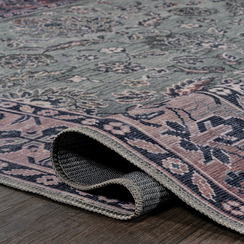 Victoria Ornate Persian All-over Washable Area Rug