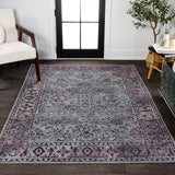 Victoria Ornate Persian All-over Washable Area Rug