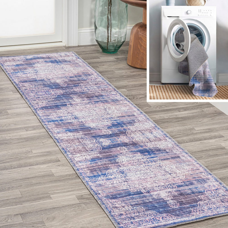 Regis Bohemian Medallion Washable Area Rug