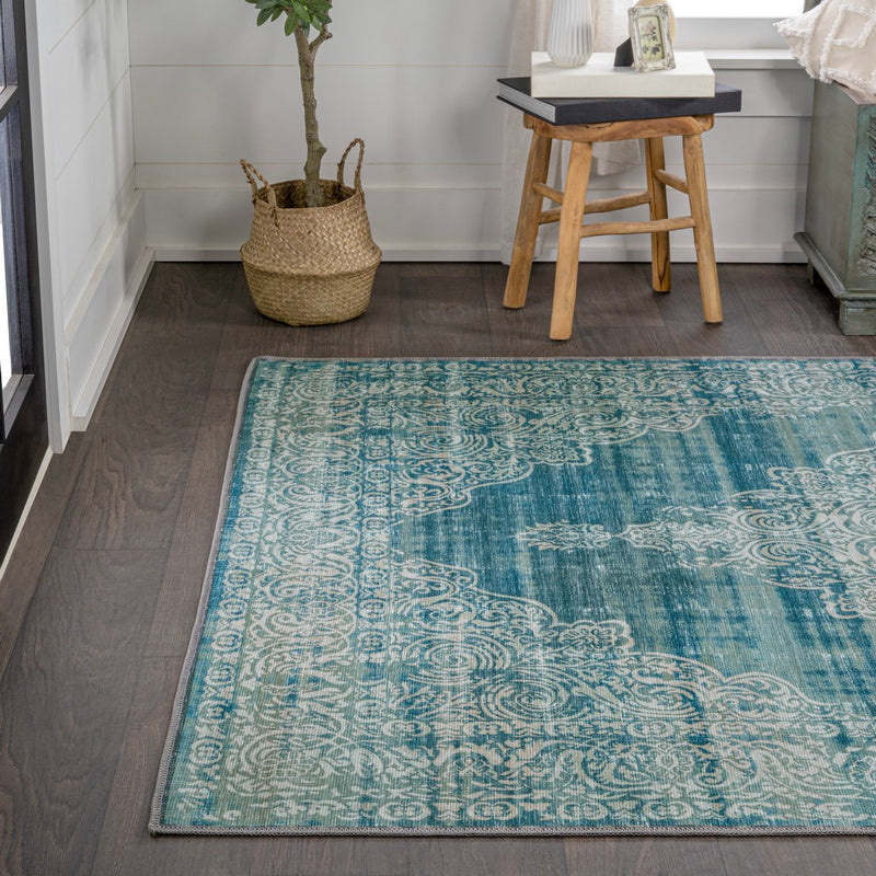 Regis Bohemian Medallion Washable Area Rug