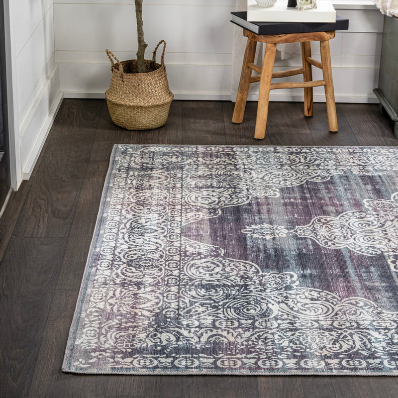 Regis Bohemian Medallion Washable Area Rug