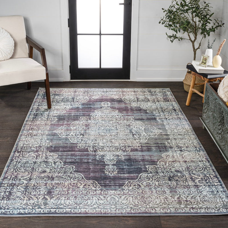 Regis Bohemian Medallion Washable Area Rug
