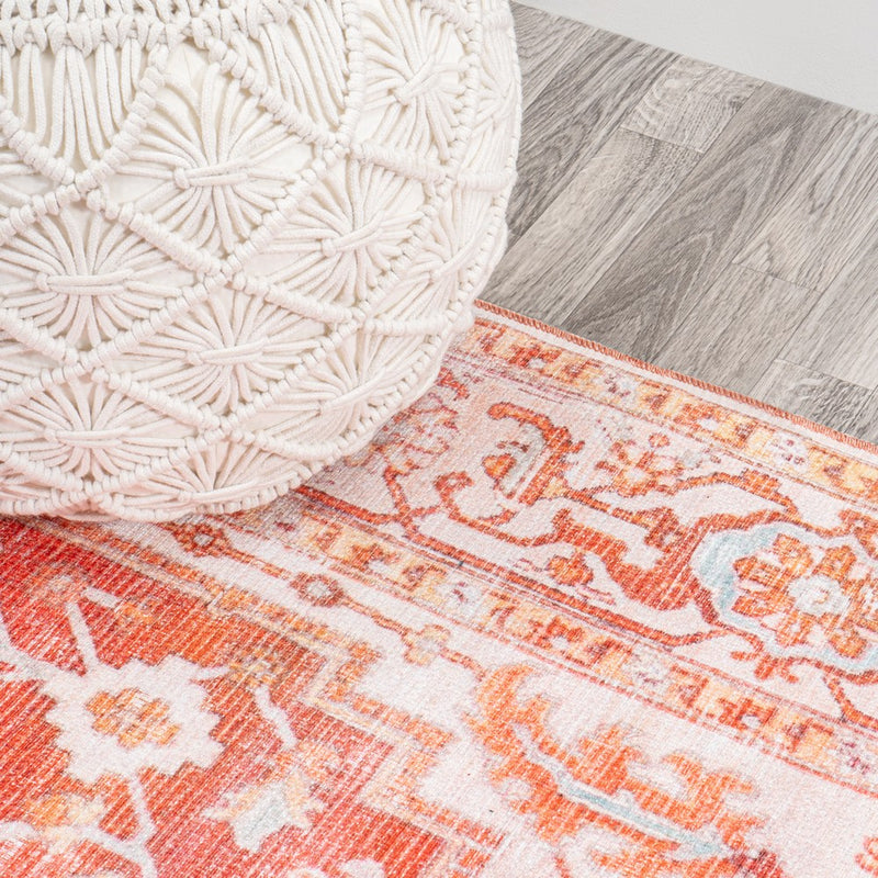 Asa Ornate Medallion Washable Area Rug