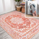 Asa Ornate Medallion Washable Area Rug
