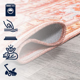 Asa Ornate Medallion Washable Area Rug