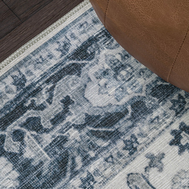 Asa Ornate Medallion Washable Area Rug