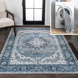 Asa Ornate Medallion Washable Area Rug
