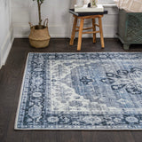 Asa Ornate Medallion Washable Area Rug