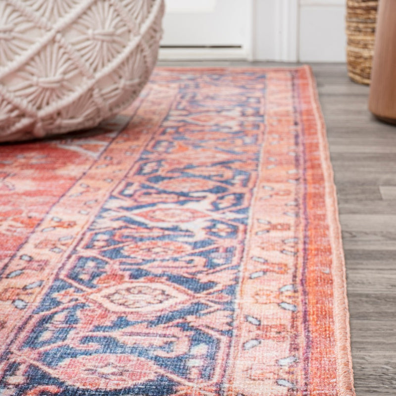 Maris Ornate Medallion Washable Area Rug