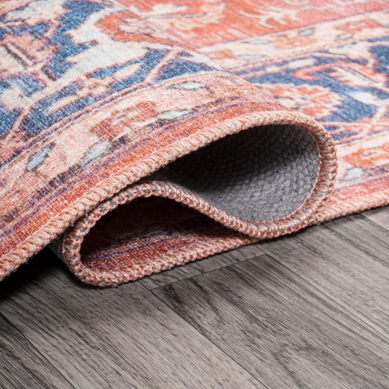 Maris Ornate Medallion Washable Area Rug