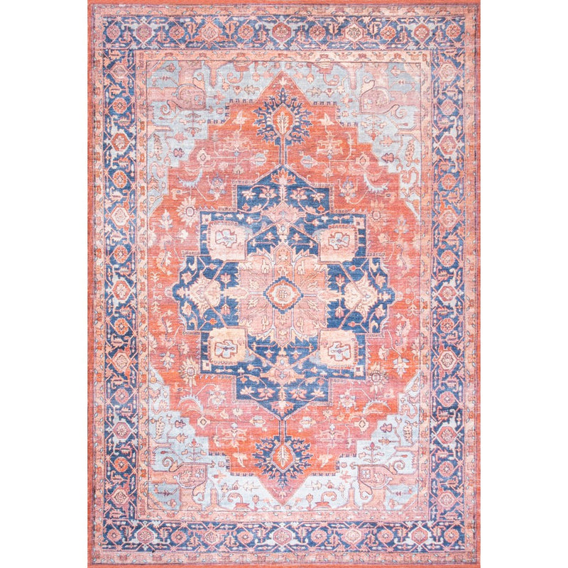 Maris Ornate Medallion Washable Area Rug