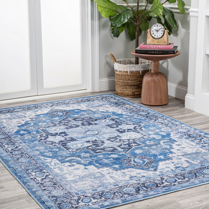 Maris Ornate Medallion Washable Area Rug