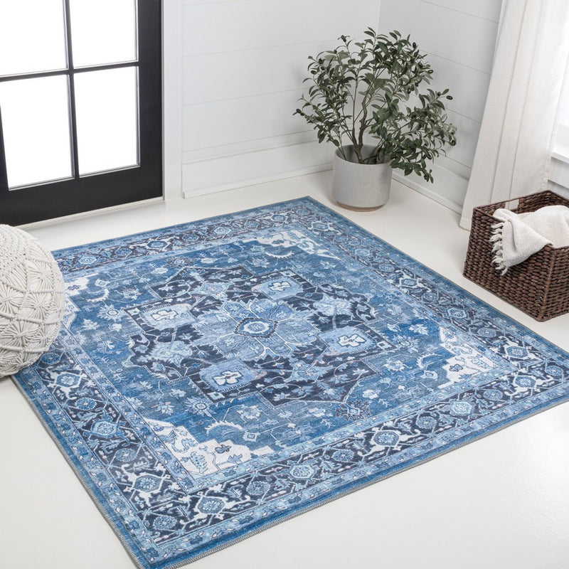 Maris Ornate Medallion Washable Area Rug