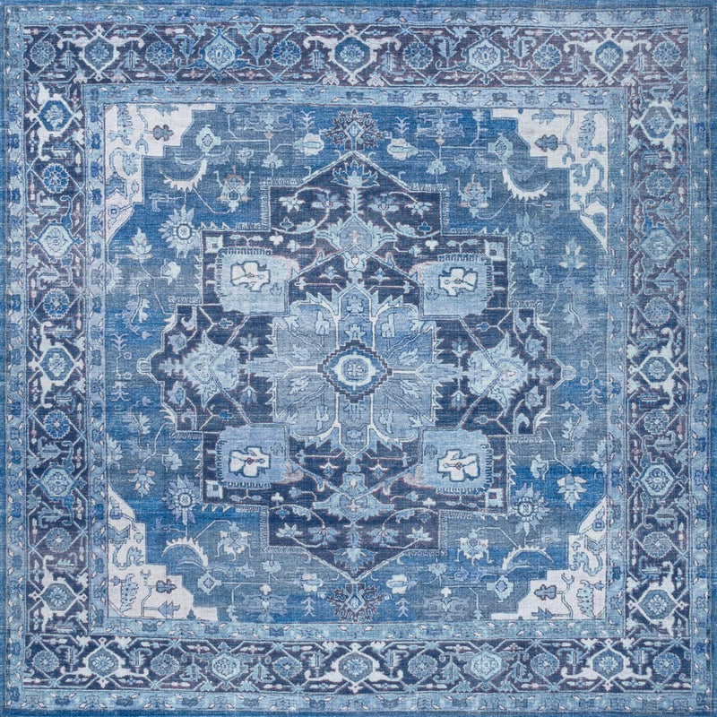 Maris Ornate Medallion Washable Area Rug