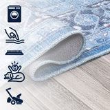Maris Ornate Medallion Washable Area Rug