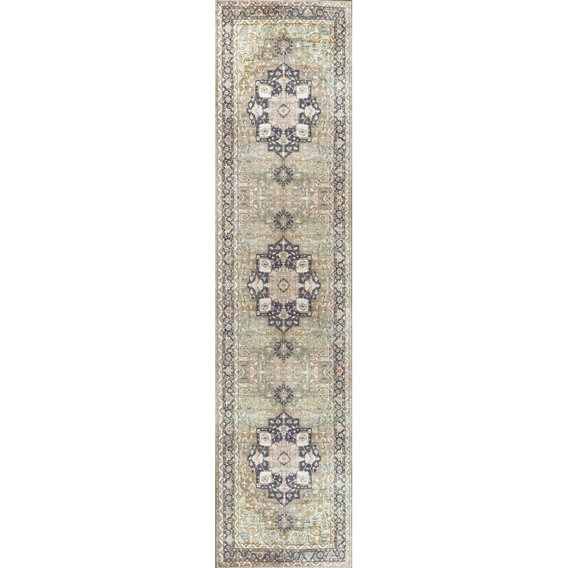 Maris Ornate Medallion Washable Area Rug