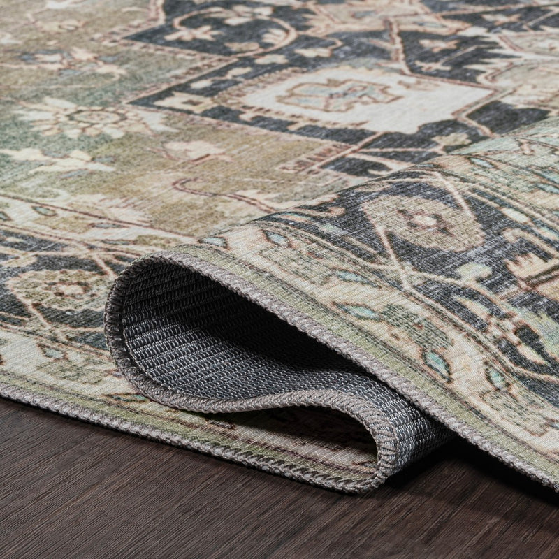 Maris Ornate Medallion Washable Area Rug