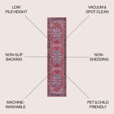Maris Ornate Medallion Washable Area Rug