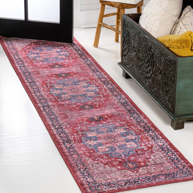 Maris Ornate Medallion Washable Area Rug