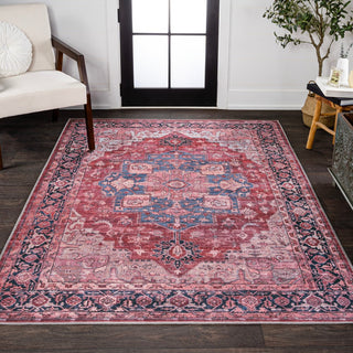 Maris Ornate Medallion Washable Area Rug