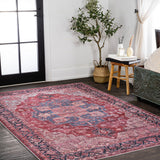 Maris Ornate Medallion Washable Area Rug