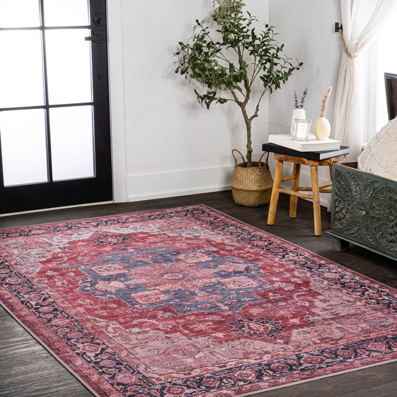 Maris Ornate Medallion Washable Area Rug