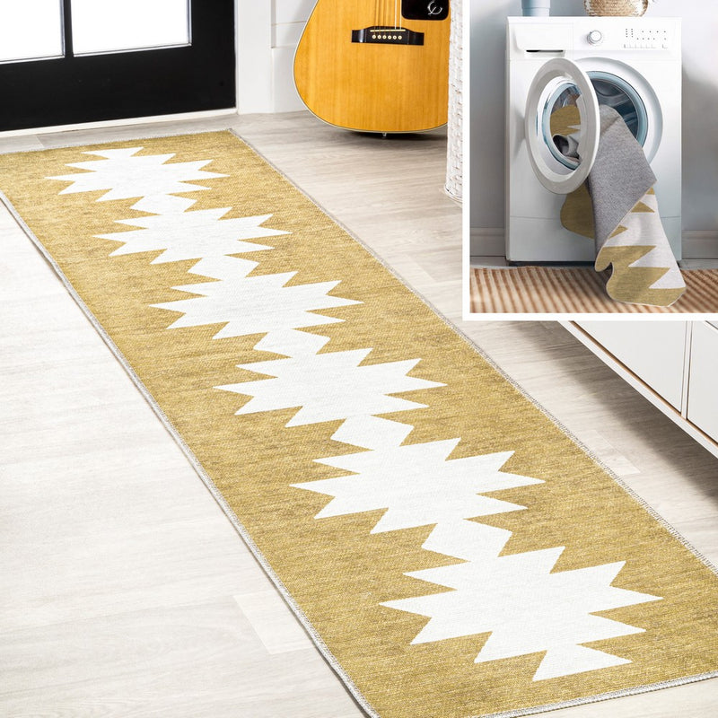 Chayton Minimalist Geometric Machine-washable Area Rug