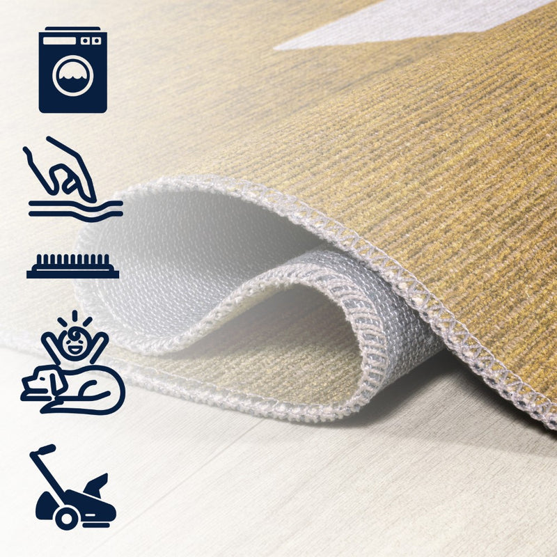 Chayton Minimalist Geometric Machine-washable Area Rug