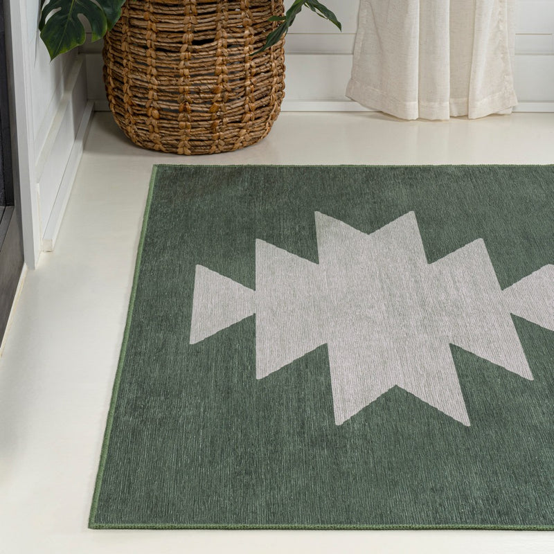 Chayton Minimalist Geometric Machine-washable Area Rug