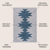 Chayton Minimalist Geometric Machine-washable Area Rug