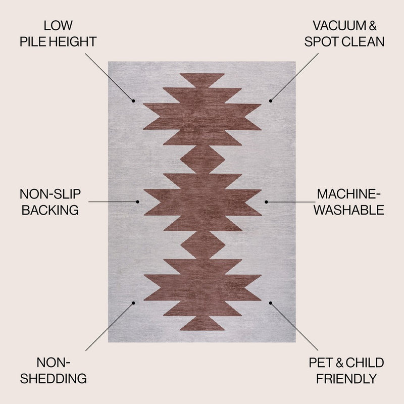 Chayton Minimalist Geometric Machine-washable Area Rug